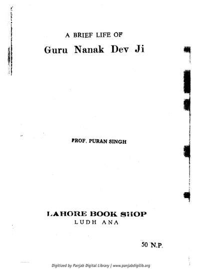 A Brief Life of Guru Nanak Dev Ji — cover