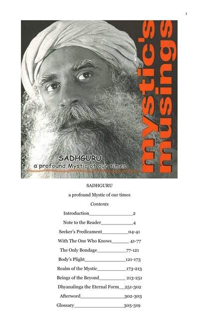 Sadhguru Jaggi Vasudev Mystic's-Musings — cover