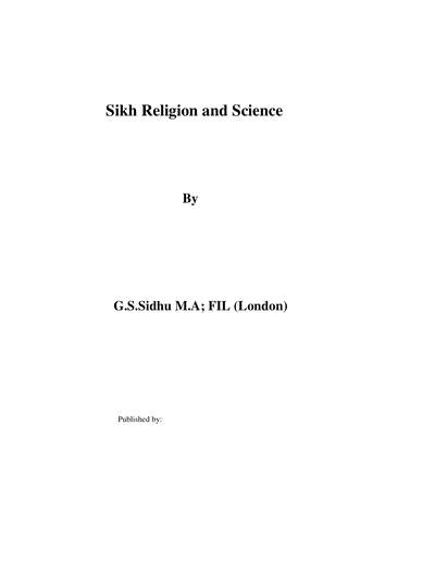 Sikh_Religion and Science — cover