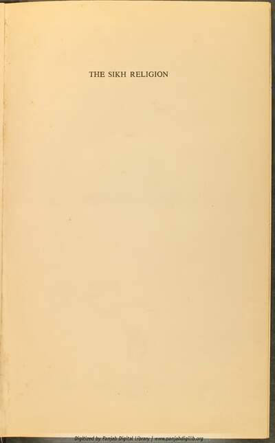 The Sikh Religion A Symposium — cover