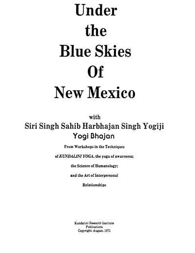 Under The Blue Skies — cover