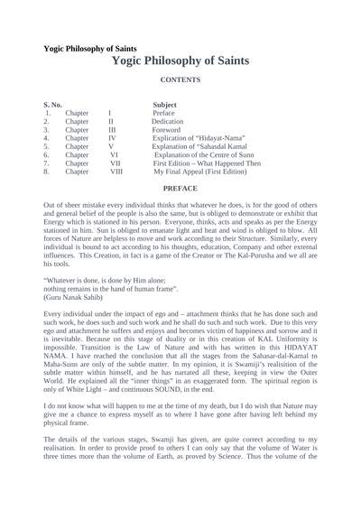 Yogic Philosophy of Saints - Baba Faqir Chand — cover