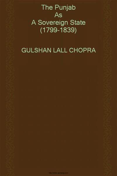 Punjab Sovereign State Gulshan Lall Chopra — cover