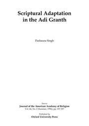 Scriptural Adaptation — cover