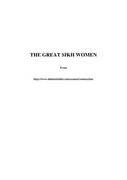 THE GREAT SIKH WOMEN — cover