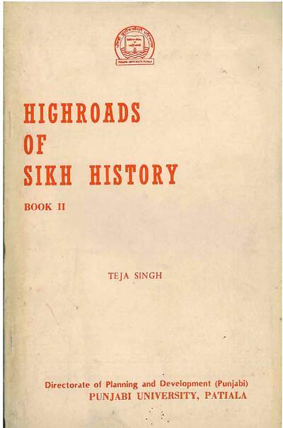 High Roads of Sikh History Vol II Sant Teja Singh Ji — cover